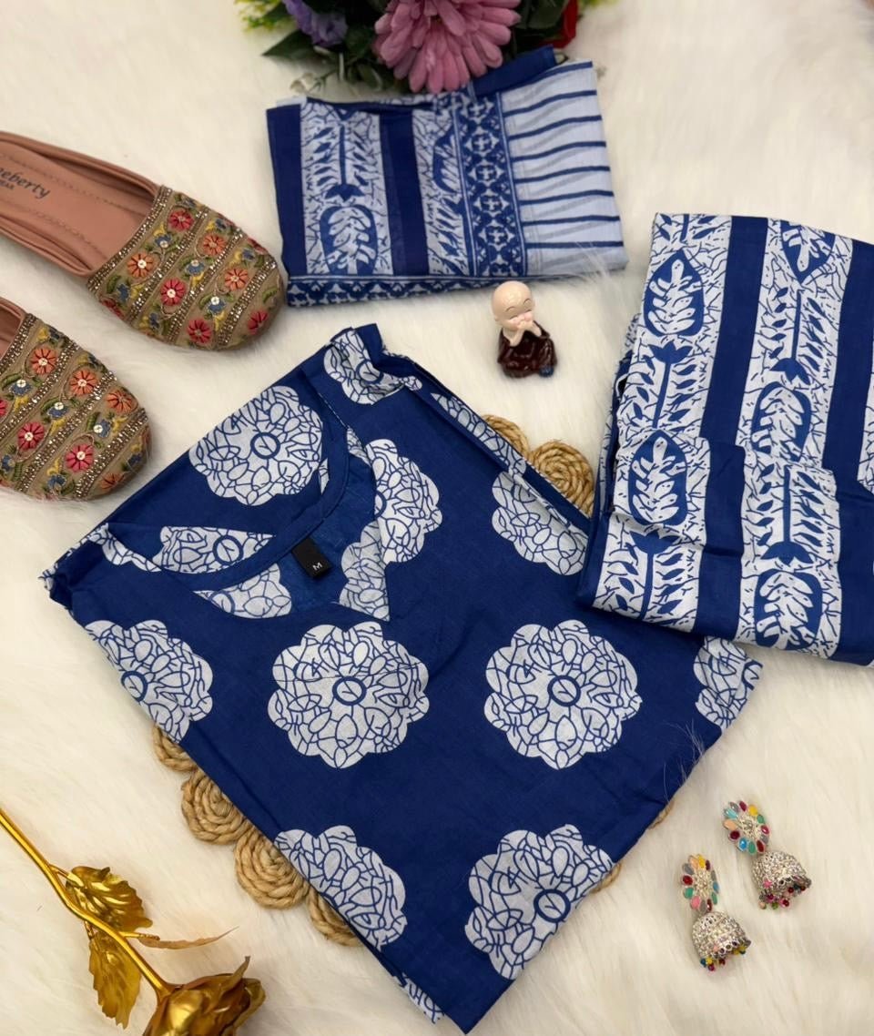 Readymade Kurta Pant Dupatta set from VASTRA COLLECTION, traditional Indian wear with intricate design and vibrant fabric.