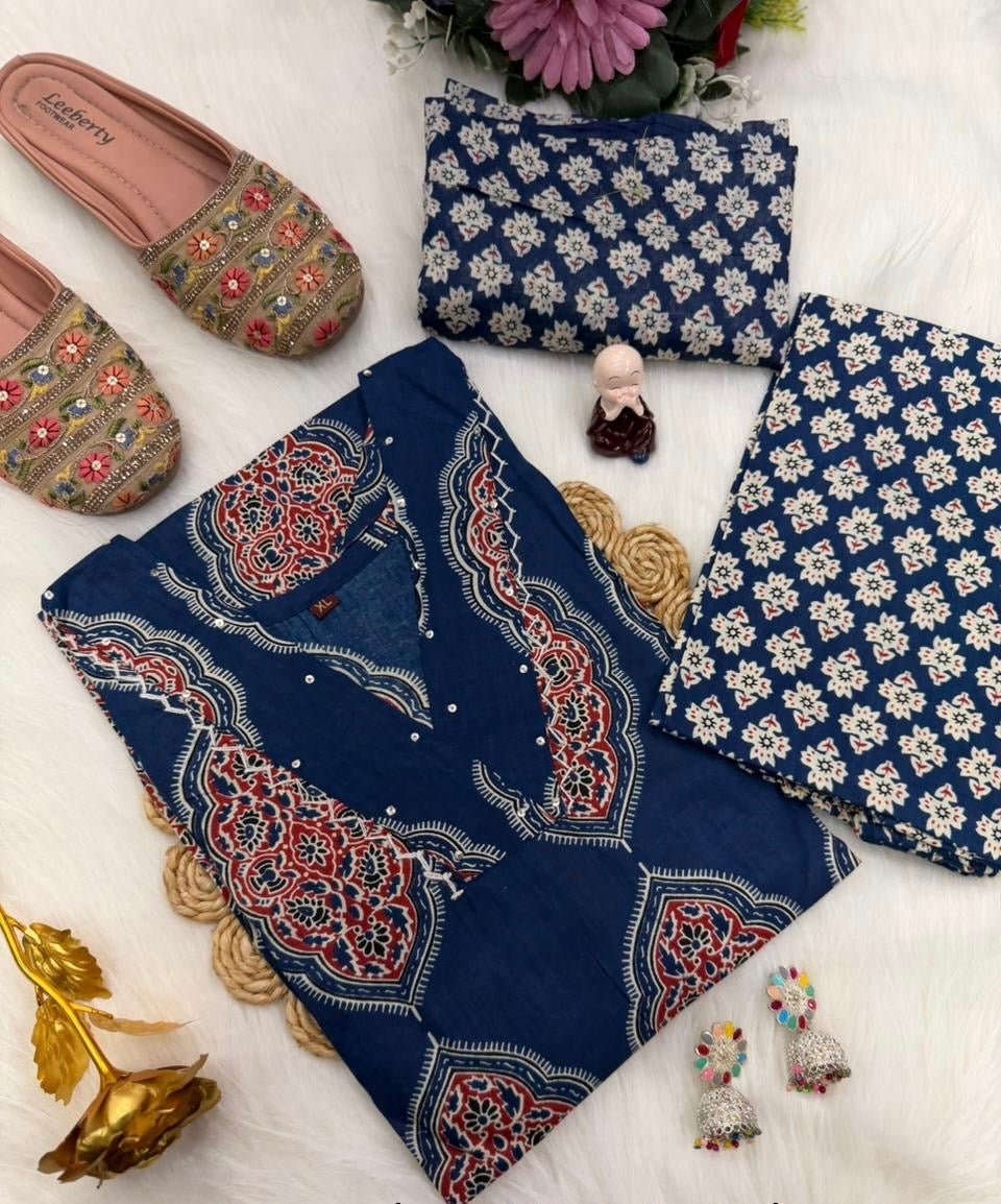 Vastra Collection readymade kurta pant dupatta set, Design 258, featuring traditional fabric and elegant styling for women.