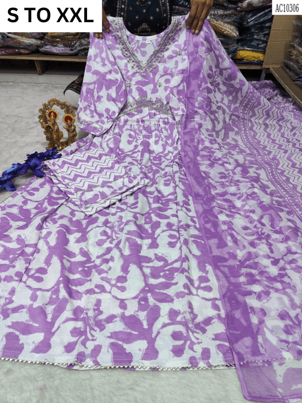 HEAVY ALIACUT KURTA PANT DUPATTA S TO XXL - DESIGN 1 - VASTRA COLLECTION