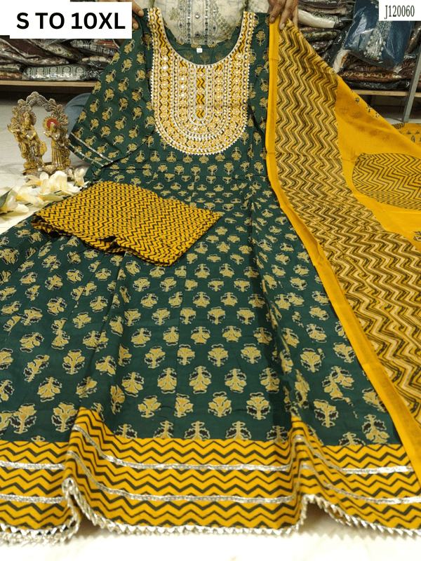 HEAVY ANARKALI KURTA PANT DUPATTA S TO 10XL - DESIGN 8 - VASTRA COLLECTIONVASTRA COLLECTION