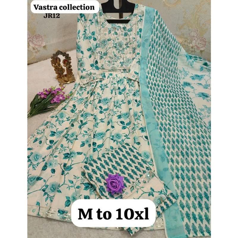 HEAVY NAIRACUT KURTA PANT DUPATTA S TO 10XL - DESIGN 3 - VASTRA COLLECTIONVASTRA COLLECTION