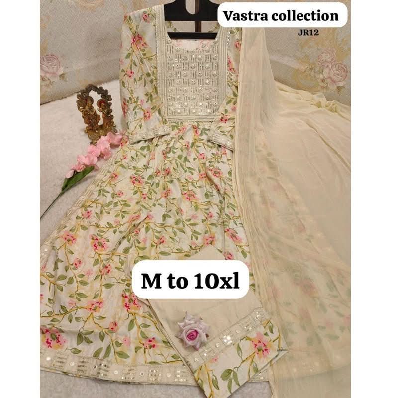 HEAVY NAIRACUT KURTA PANT DUPATTA S TO 10XL - DESIGN 5 - VASTRA COLLECTION