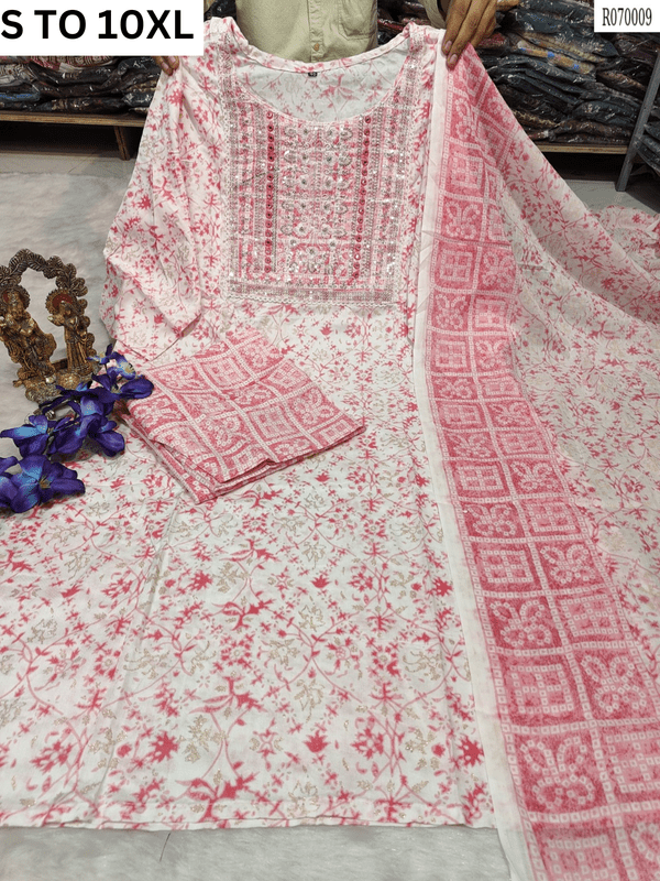 Vastra Collection readymade kurta, matching pant, and dupatta in Design 137 with traditional embroidery and vibrant colors.