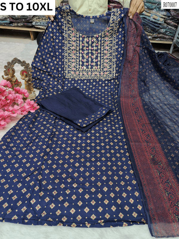 Readymade VASTRA COLLECTION Kurta with matching pants and dupatta, design 146, showcasing traditional Indian attire.