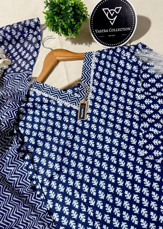 VASTRA COLLECTION readymade kurta with matching pant and dupatta, Design 65, showcasing traditional Indian wear with intricate patterns.