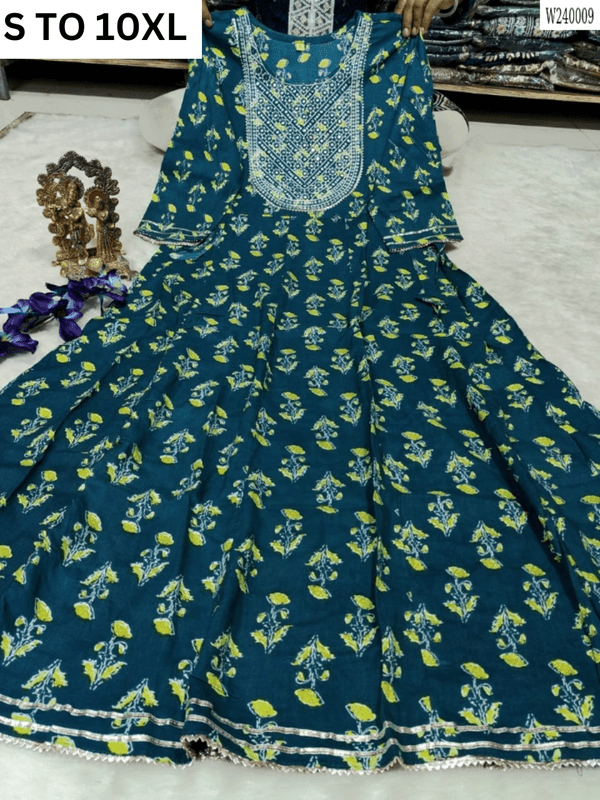 Readymade long gown full flair S TO 10XL - DESIGN 17 - VASTRA COLLECTIONVASTRA COLLECTION