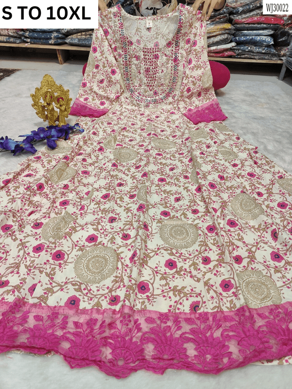Readymade long gown full flair S TO 10XL - DESIGN 2 - VASTRA COLLECTION