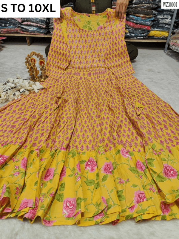 Readymade long gown full flair S TO 10XL - DESIGN 23 - VASTRA COLLECTIONVASTRA COLLECTION