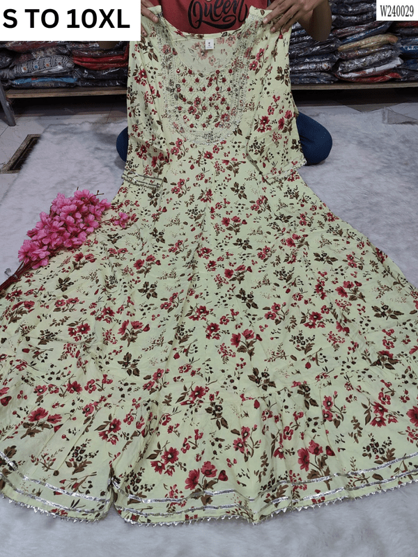 Readymade long gown full flair S TO 10XL - DESIGN 25 - VASTRA COLLECTIONVASTRA COLLECTION