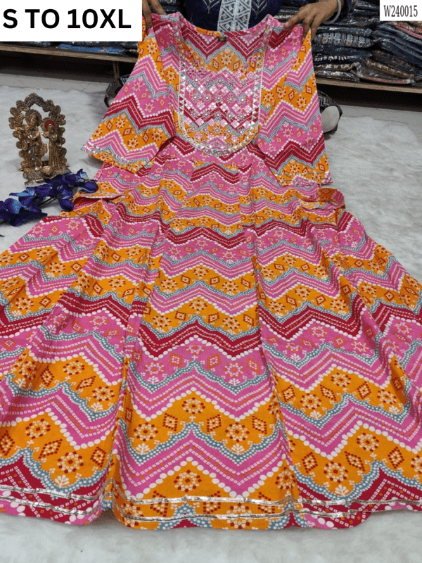 Readymade long gown with full flair from VASTRA COLLECTION in size S to 10XL, featuring a stylish design and elegant fabric.