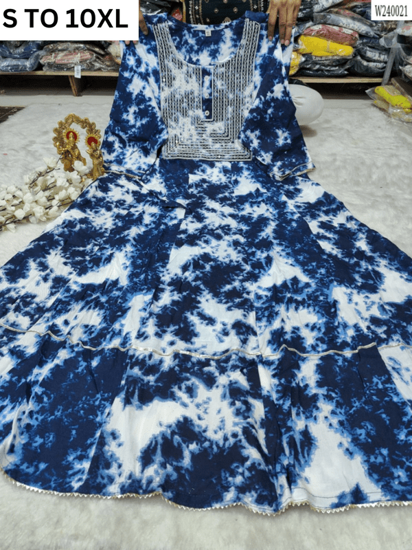 Readymade long gown full flair S TO 10XL - DESIGN 31 - VASTRA COLLECTIONVASTRA COLLECTION