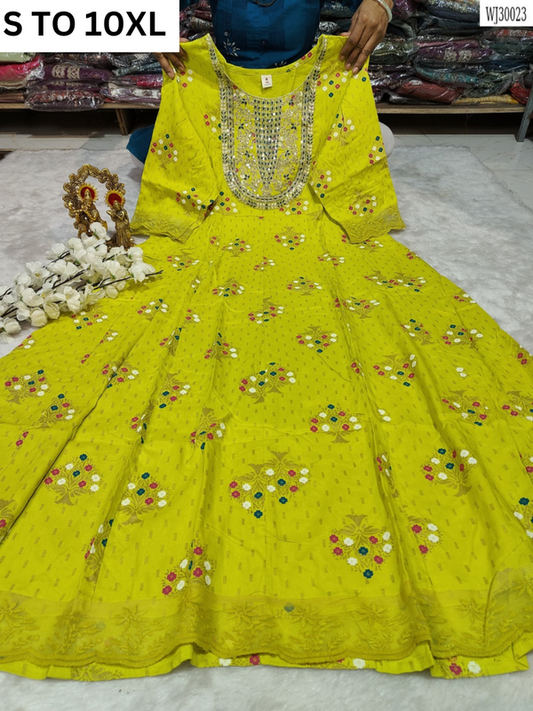 Readymade long gown full flair S TO 10XL-DESIGN 4