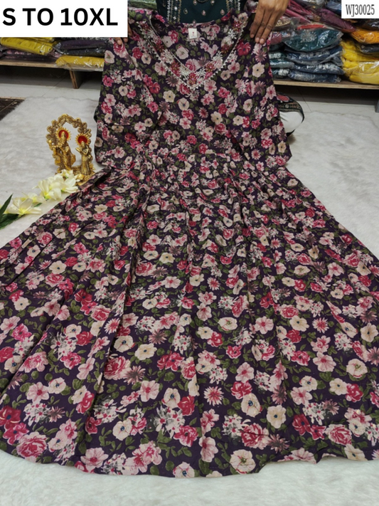 Readymade long gown full flair S TO 10XL-DESIGN 5