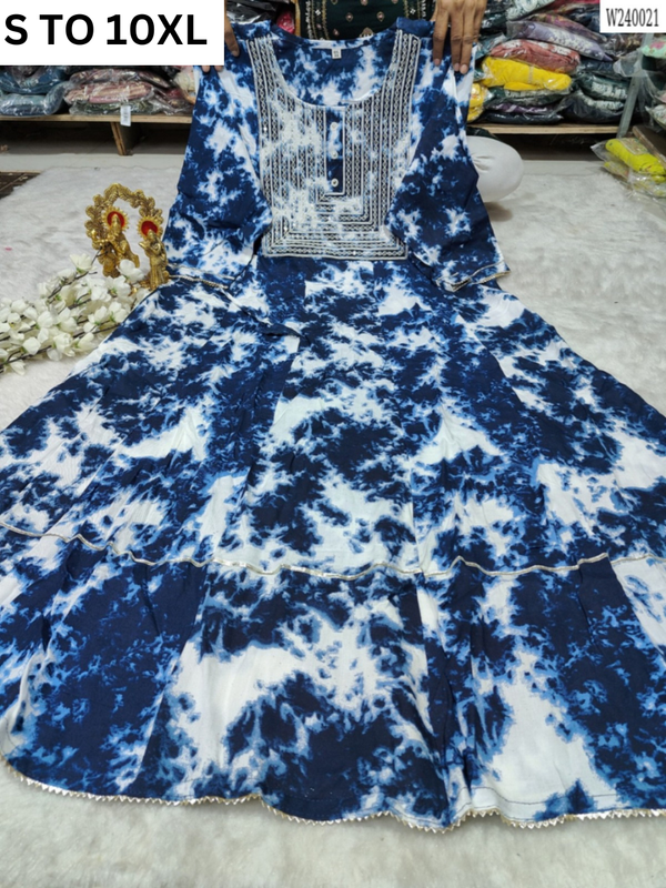 Readymade long gown full flair S TO 10XL-DESIGN 31