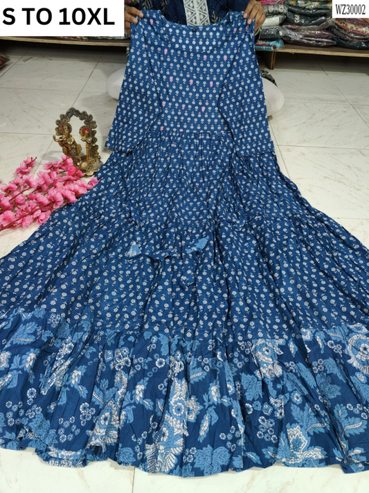 Readymade long gown full flair S TO 10XL-DESIGN 35
