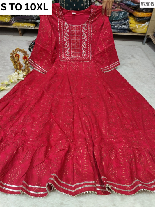 Readymade long gown full flair S TO 10XL-DESIGN 36