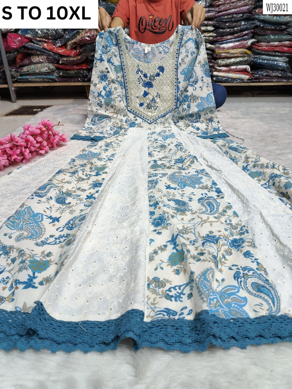 Readymade long gown full flair S TO 10XL-DESIGN 38