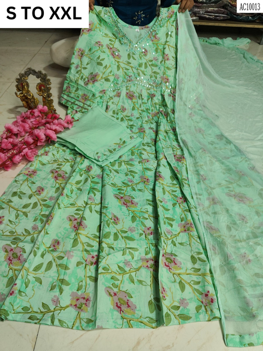 HEAVY ALIACUT KURTA PANT DUPATTA S TO XXL-DESIGN 18