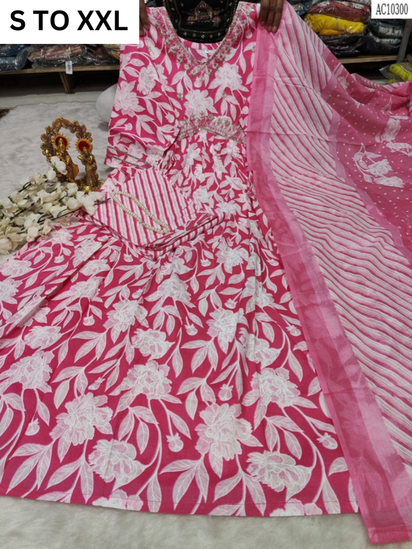 HEAVY ALIACUT KURTA PANT DUPATTA S TO XXL-DESIGN 25