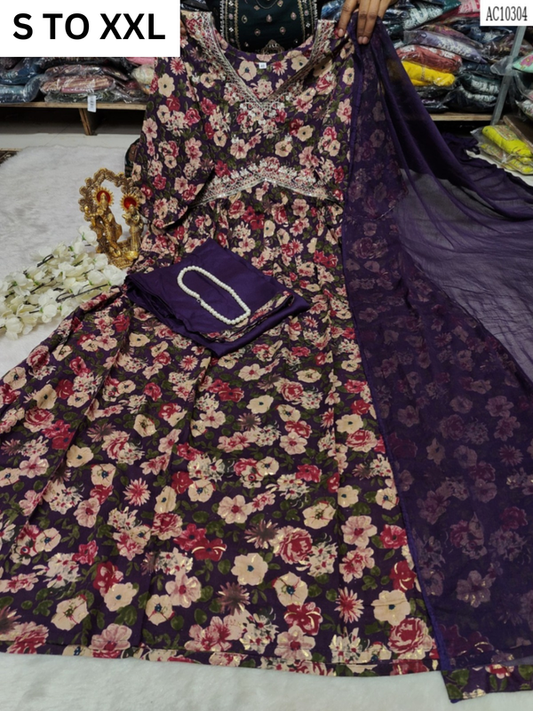 HEAVY ALIACUT KURTA PANT DUPATTA S TO XXL-DESIGN 40
